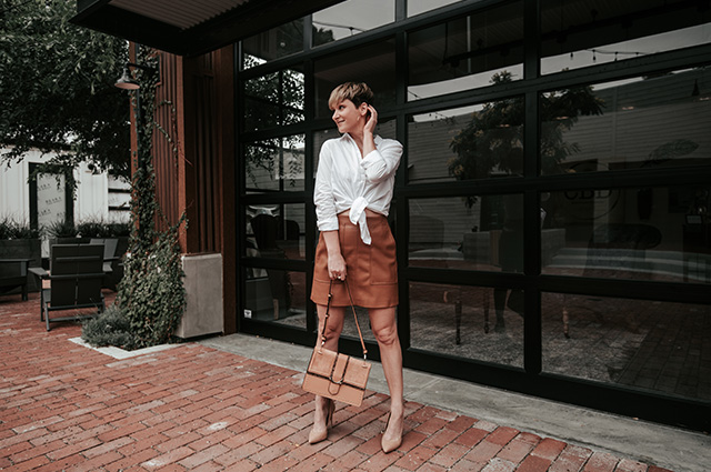 Scoop Women's Faux Leather Pleated Skirt - Walmart.com
